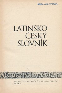 Latinsko Český slovník