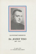 Slovenský rodoľub Dr. Jozef Tiso (1887 - 1947)
