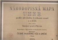Národopisná mapa Uher podle uředního lexikonu osad z r. 1773