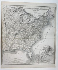 [Spojené štáty Americké, Východná časť] Die Vereiningten Staaten von Nord Amerika Östlicher theil; litografia