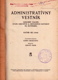 Administratívny vestník XIII. roč.