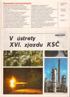 V ústrety XVI. zjazdu KSČ