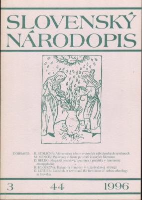 Slovenský národopis č. 3, ročník 44/1996