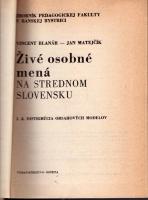 Živé osobné mená na strednom Slovensku