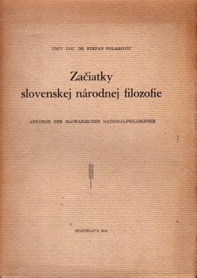 Začiatky slovenskej národnej filozofie