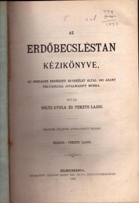 Az erdőbecsléstan kézikönyve