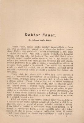 Doktor Faust a jiné staré pověsti české