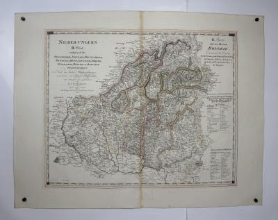 [Západné a stredné Slovensko] Nieder-Ungern II.Blatt, enthaltend die Pressburger, Neithaer, Trentschiner, Thurozer, Arver, Liptauer, Sohler, Neograder, Honter und Barscher Gespannschaft...