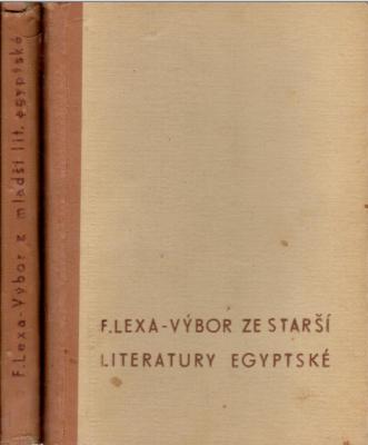 Výbor ze starší literatury egyptské, Výbor z mladší literatury egyptské I-II