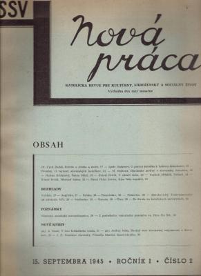 Nová práca, 1945, ročník I., č. 2. - 8.