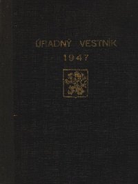 Úradný vestník I+II; ročník 1947