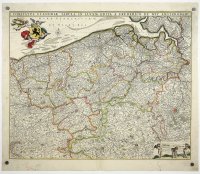 [Flandry, Belgicko] Comitatus Flandria Tabula, in Lucem Edita a Frederico de Wit Amsterodami.