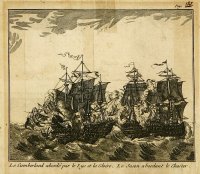 [Loď] Le Cumberland abordé par le Lys et la Gloire. Le Jason abordant le Chester; medirytina