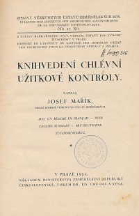 Knihvedení chlévní užitkové kontroly
