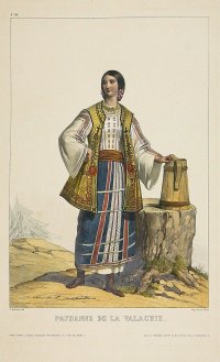 [Roľníčka, Valašsko, Rumunsko] Paysanne de la valchie; litografia