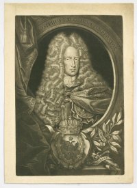 [Cisár Jozef I. Habsburský] Iosepus I. D. G. rom. imperator; mezotinta