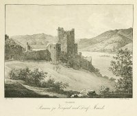 [Vyšehrad, Dunaj, Maďarsko] Ruinen zu Vicegrad und Dorf Marosh