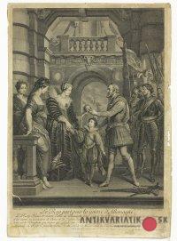 [Kráľ Henrich IV. s rodinou] Le Roy part pour la guerre d'Allemagne..., medirytina