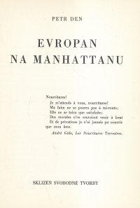 Evropan na  Manhattanu